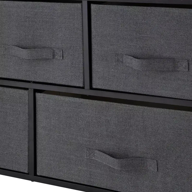 Simplify 5 Drawer Storage Chest Gray: Plastic Dresser Storage, Utility Cabinet, Universal Storage, 40 lb Capacity