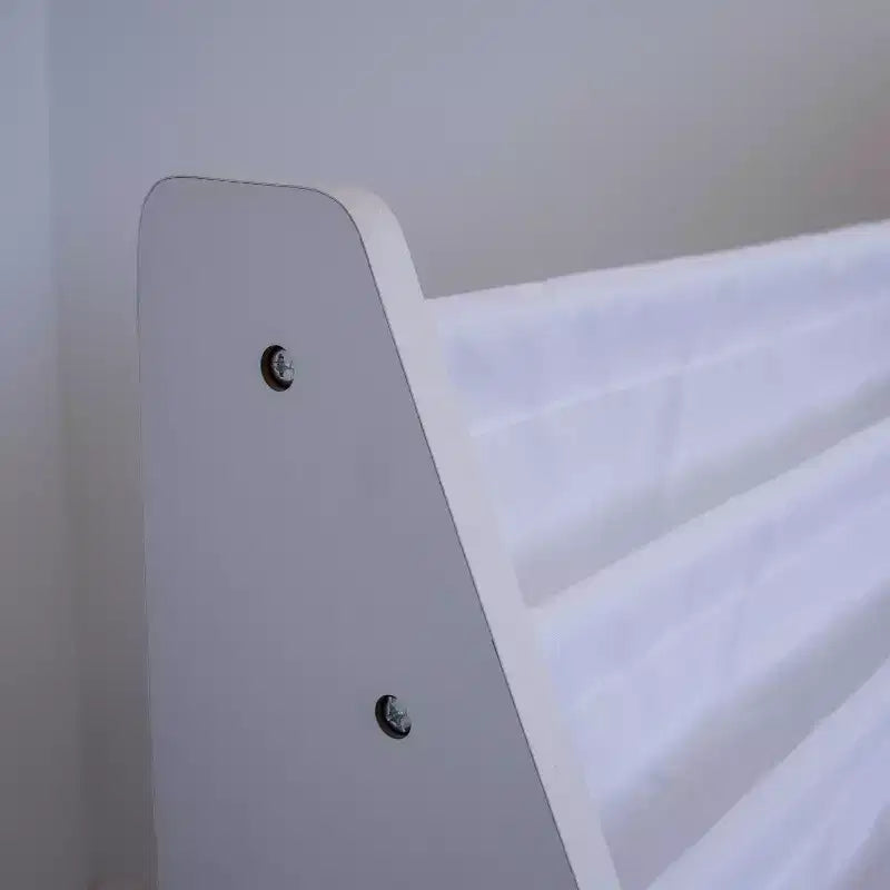 Kids' Cambridge Supersized Bookshelf 6 Tier Book Rack Organizer White - Humble Crew: Toddler Book Storage, MDF Frame