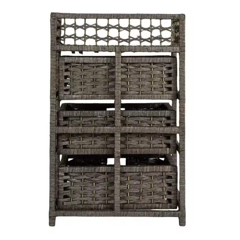 3-Drawer Storage Organizer Unit with Top Shelf and Cutout Handles