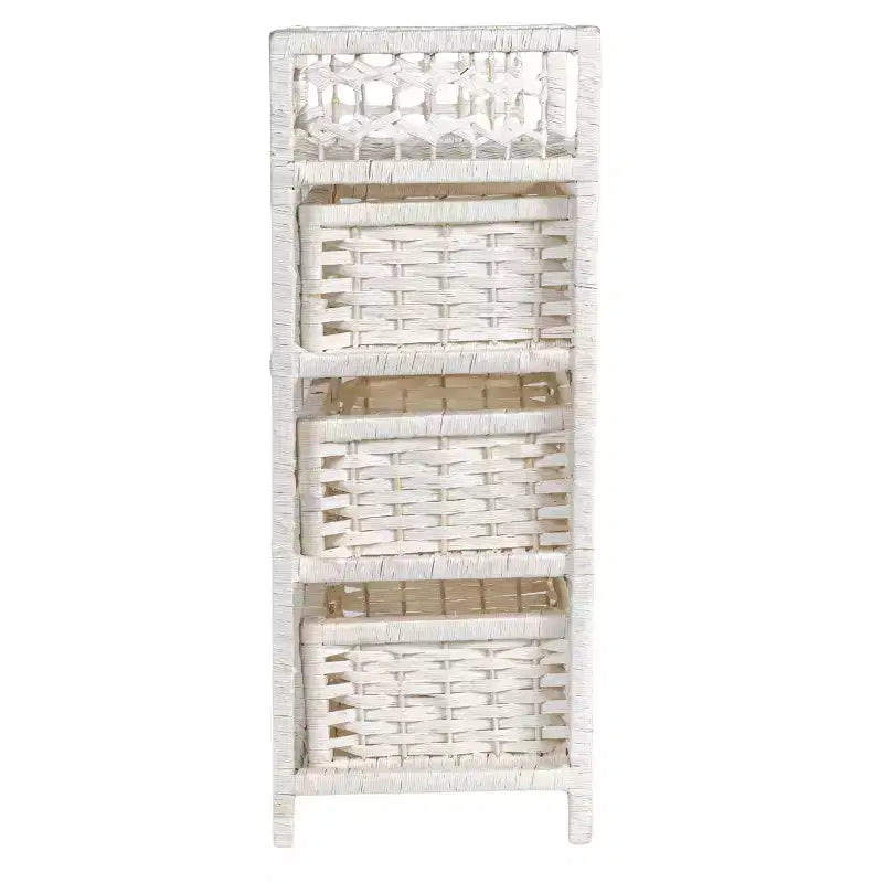 3-Drawer Storage Organizer Unit with Top Shelf and Cutout Handles