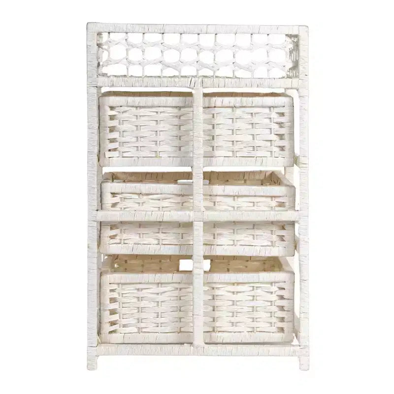 3-Drawer Storage Organizer Unit with Top Shelf and Cutout Handles