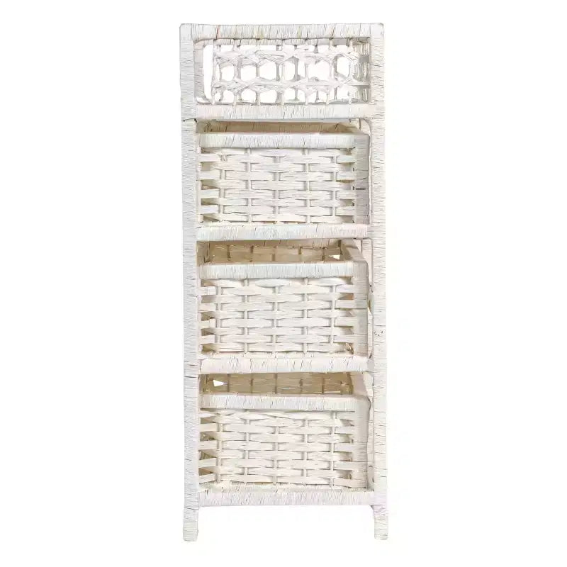 3-Drawer Storage Organizer Unit with Top Shelf and Cutout Handles