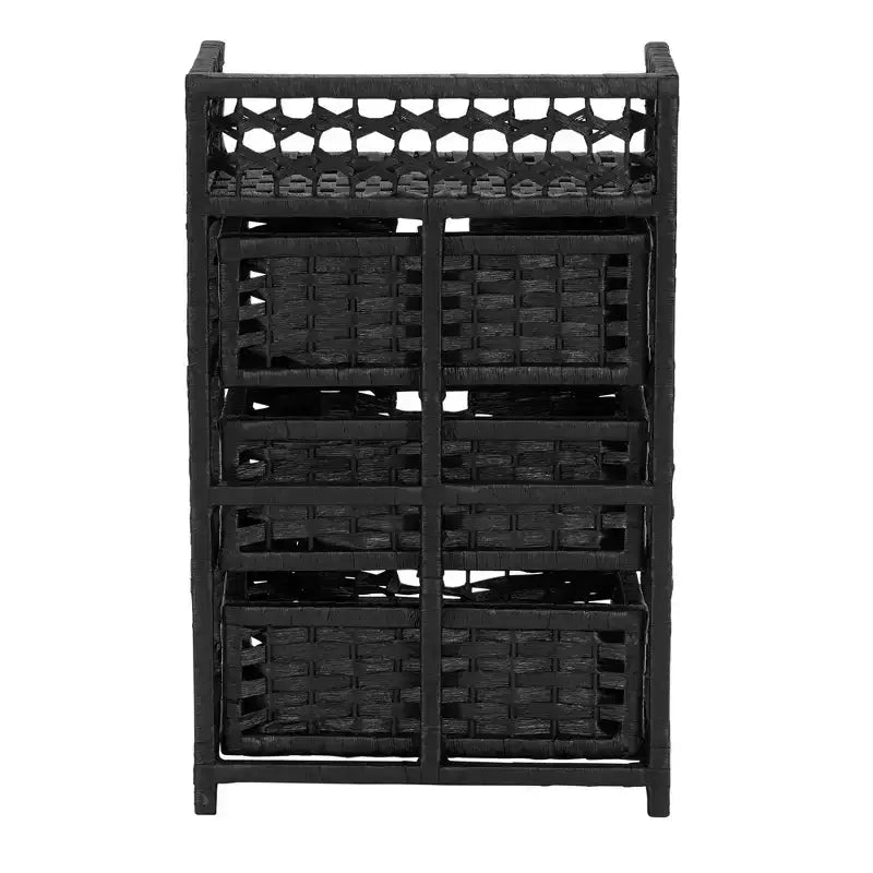 3-Drawer Storage Organizer Unit with Top Shelf and Cutout Handles