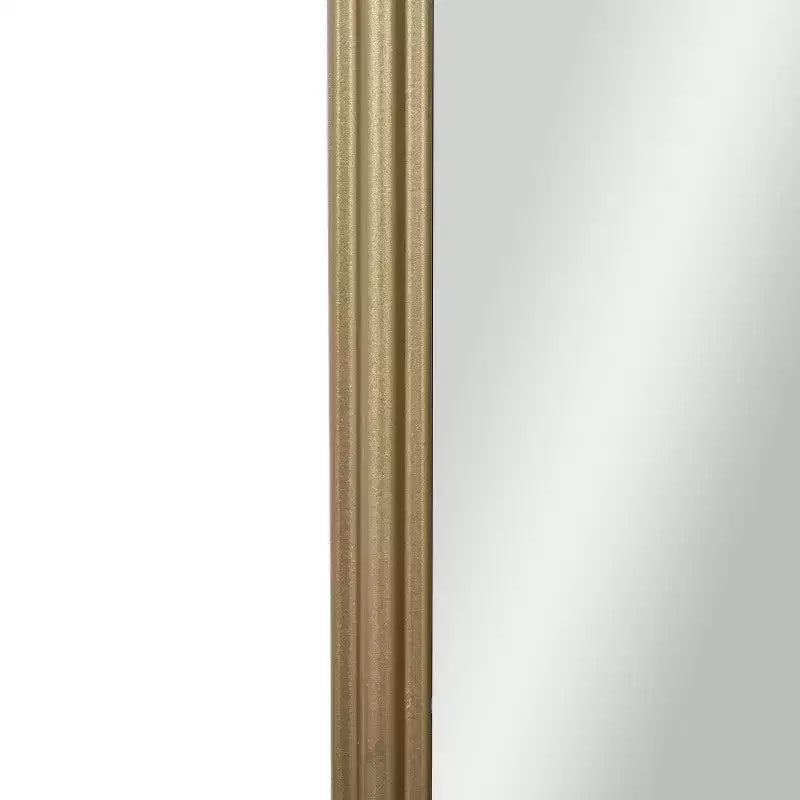 Emma and Oliver Arched Wall Mirror with Baroque Style Detail, and Aluminum Backed Glass for Clarity for Entryways, Bathrooms & More