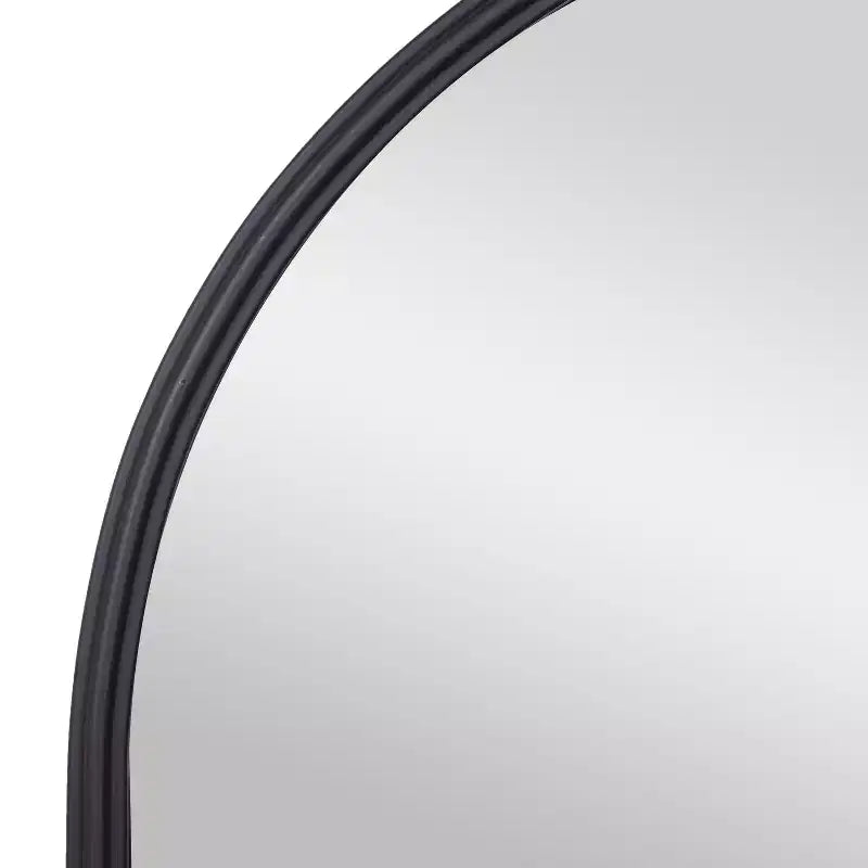 Emma and Oliver Arched Wall Mirror with Baroque Style Detail, and Aluminum Backed Glass for Clarity for Entryways, Bathrooms & More