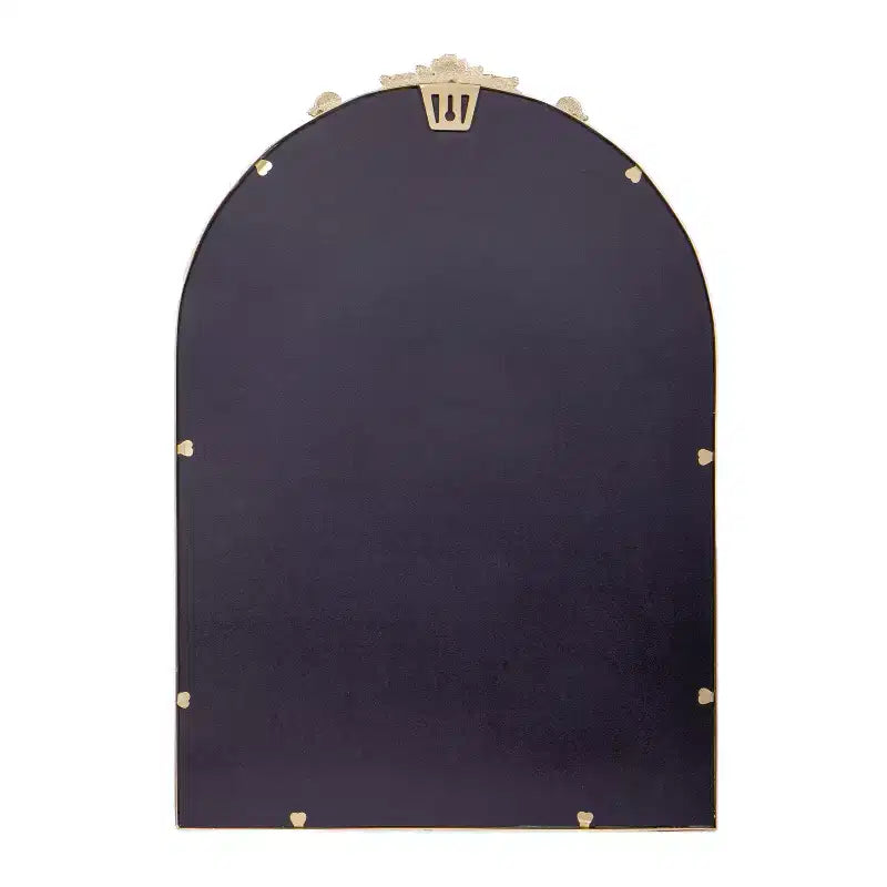 Emma and Oliver Arched Wall Mirror with Baroque Style Detail, and Aluminum Backed Glass for Clarity for Entryways, Bathrooms & More