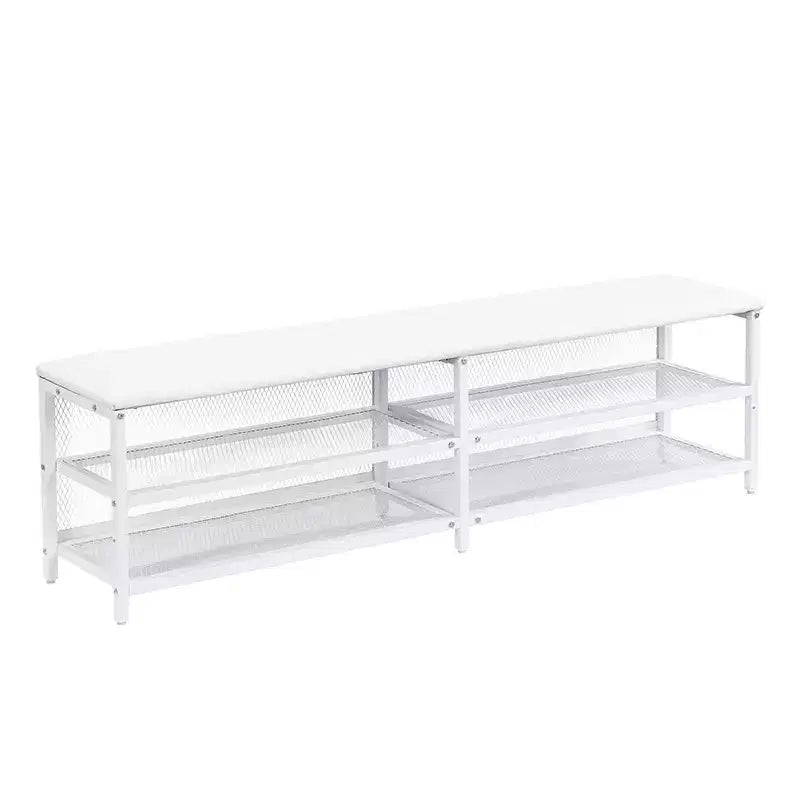 Full/Twin Size Metal Platform Bed Frame with Two-Tier Storage Shelves, Charging Station, Storage Cabinet -ModernLuxe