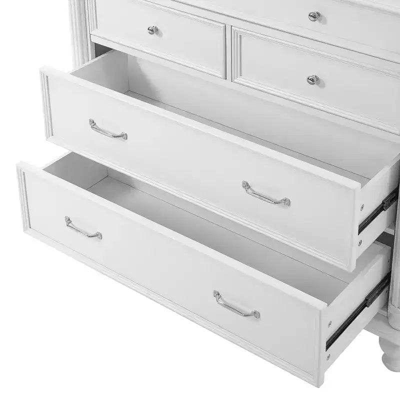 GDFStudio Elea Freestanding Tall Kitchen Pantry Cabinet with 5 Drawers, 6 Door Shelves and 2 Adjustable Shelves