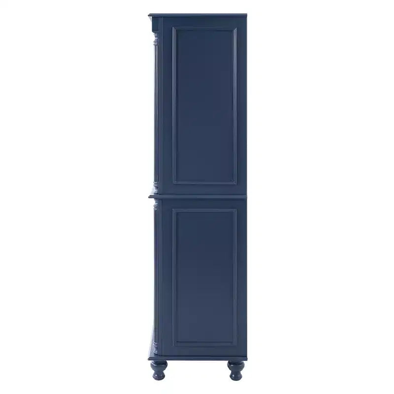 GDFStudio Elea Freestanding Tall Kitchen Pantry Cabinet with 5 Drawers, 6 Door Shelves and 2 Adjustable Shelves