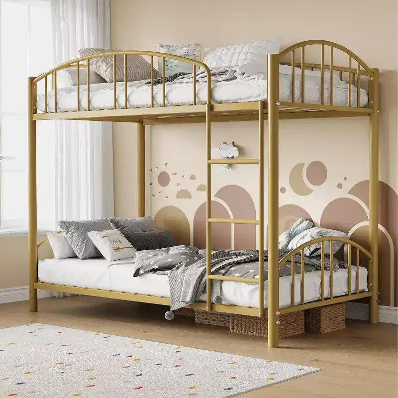 Twin Bunk Bed with Stairs, Metal Bunk Bed Frame with Guardrail for Kids and Teens, Space-Saving for Bedrooms and Dorms