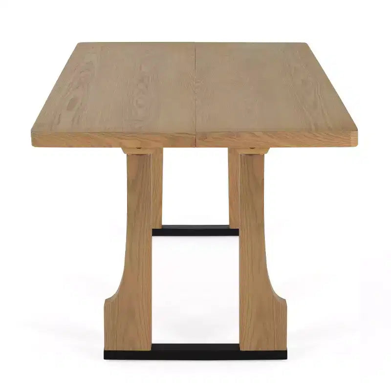 63 Mid-Century Modern Rectangular Dining Table, Farmhouse Kitchen Table for 6, Farmhouse Dining Room Table-Panipeachy