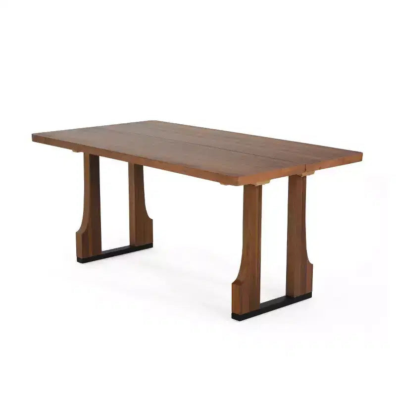 63 Mid-Century Modern Rectangular Dining Table, Farmhouse Kitchen Table for 6, Farmhouse Dining Room Table-Panipeachy
