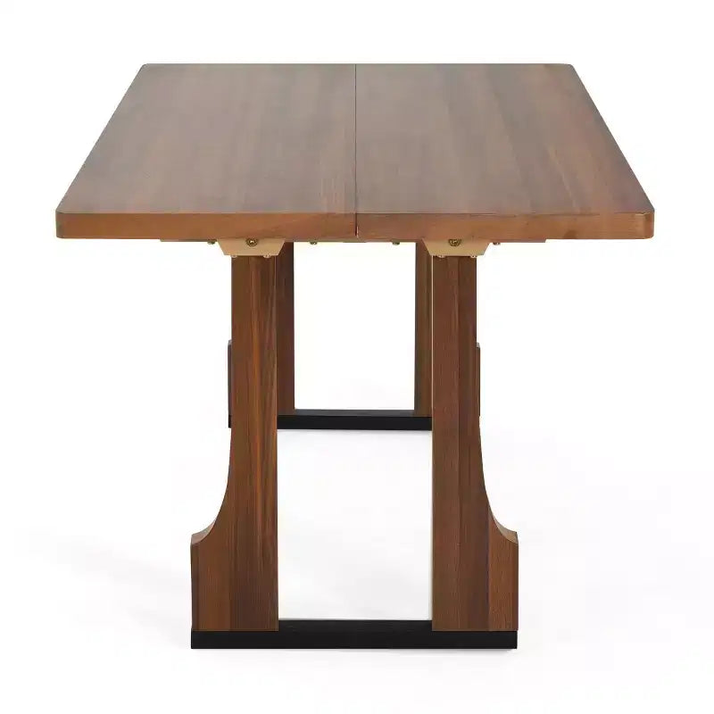 63 Mid-Century Modern Rectangular Dining Table, Farmhouse Kitchen Table for 6, Farmhouse Dining Room Table-Panipeachy