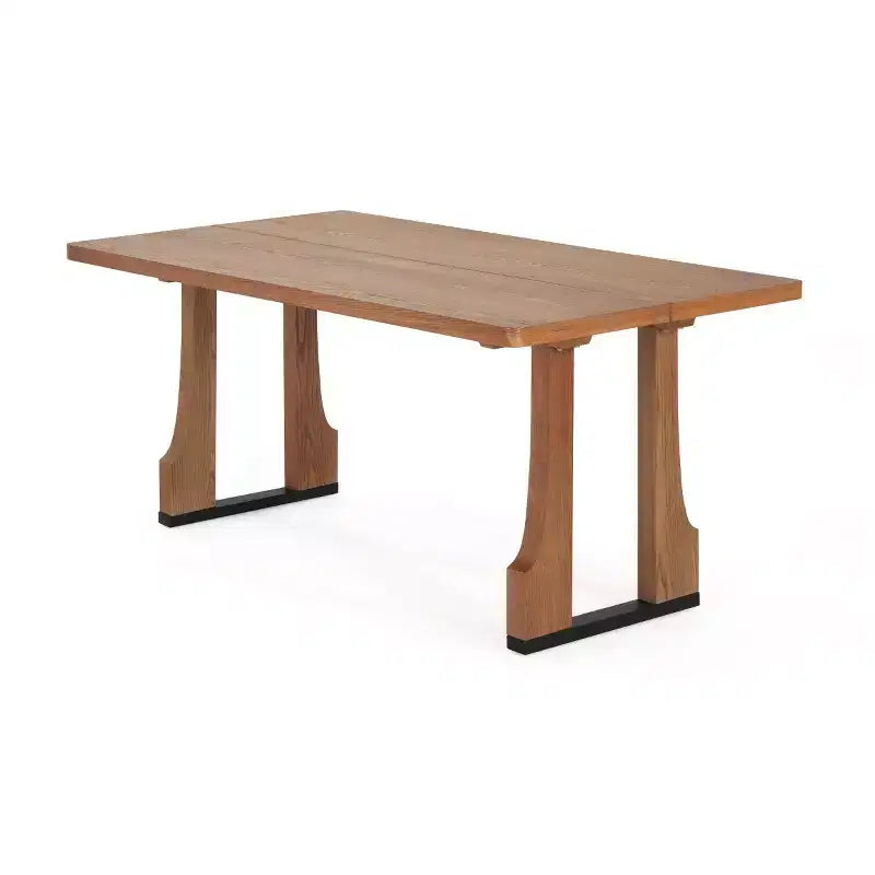 63 Mid-Century Modern Rectangular Dining Table, Farmhouse Kitchen Table for 6, Farmhouse Dining Room Table-Panipeachy