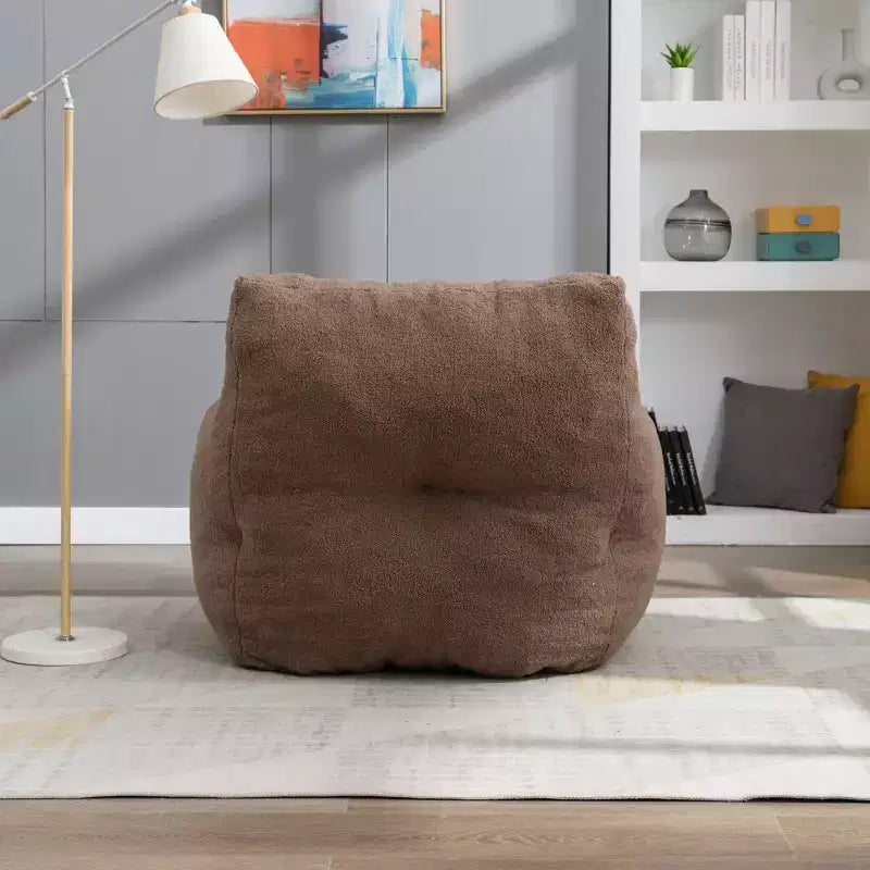 Bean Bag Chair Velvet Fabric Tufted Soft Stuffed with Memory Foam Filler Fluffy and Lazy Sofa Lounger Giant Chair for Bedroom Living Room
