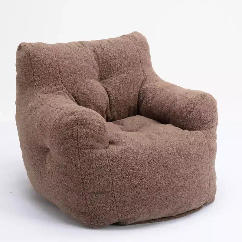 Bean Bag Chair Velvet Fabric Tufted Soft Stuffed with Memory Foam Filler Fluffy and Lazy Sofa Lounger Giant Chair for Bedroom Living Room