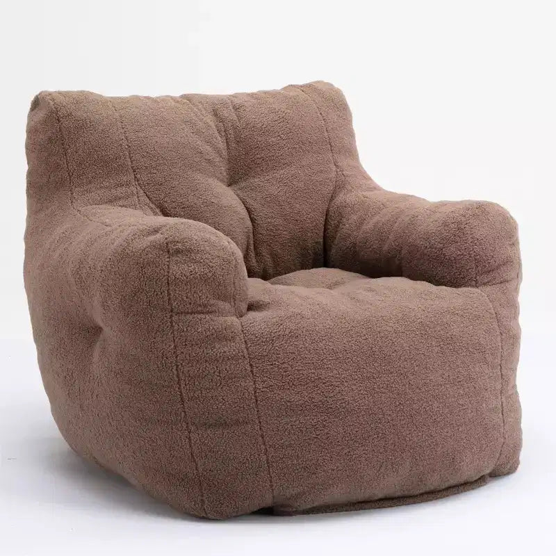Bean Bag Chair Velvet Fabric Tufted Soft Stuffed with Memory Foam Filler Fluffy and Lazy Sofa Lounger Giant Chair for Bedroom Living Room