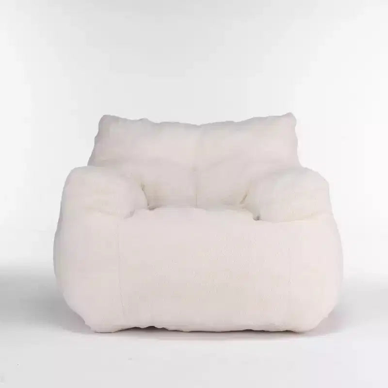 Bean Bag Chair Velvet Fabric Tufted Soft Stuffed with Memory Foam Filler Fluffy and Lazy Sofa Lounger Giant Chair for Bedroom Living Room