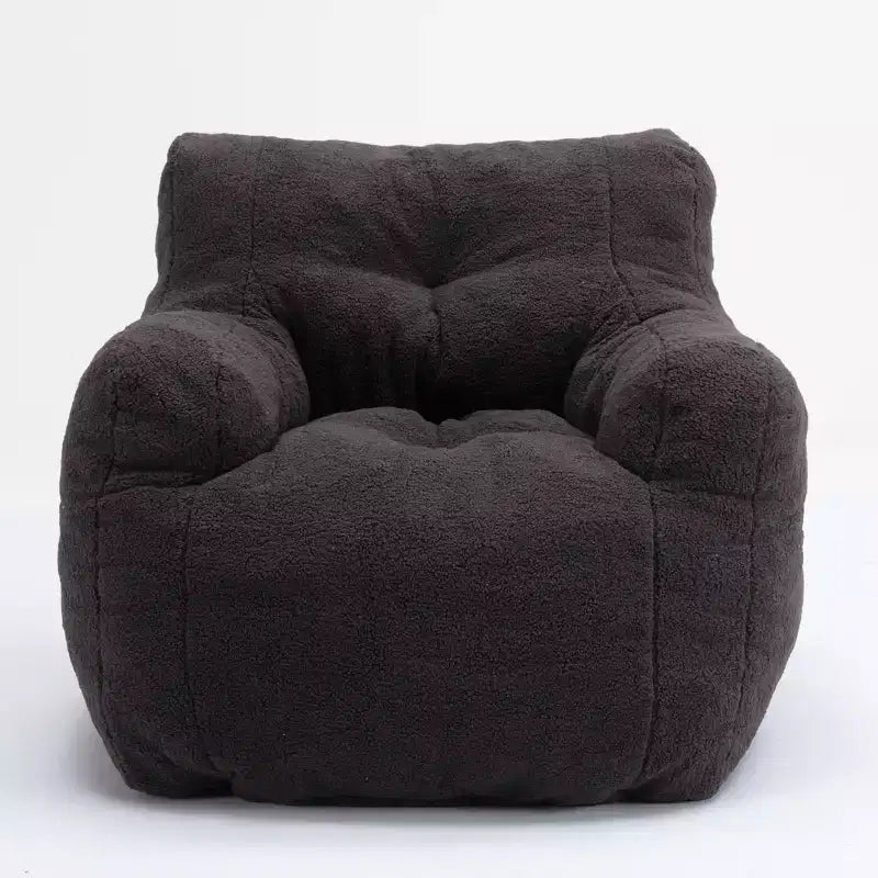 Bean Bag Chair Velvet Fabric Tufted Soft Stuffed with Memory Foam Filler Fluffy and Lazy Sofa Lounger Giant Chair for Bedroom Living Room