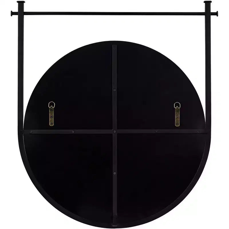 Uttermost Nassau 30x33 Black Round Wall Mirror