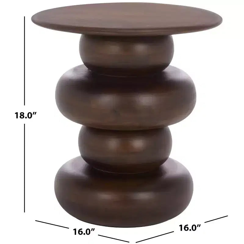 Nube Round Accent Table - ACC3255 - Dark Brown - Safavieh