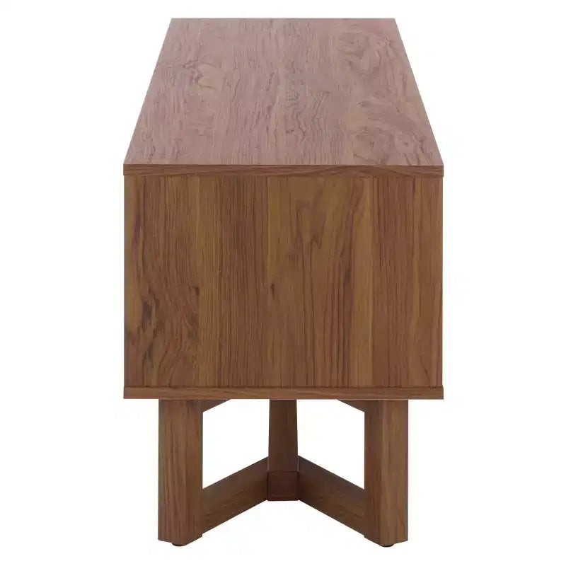Ilyum 2 Shelf Tambour Doors Sideboard - MED3110 - Walnut - Safavieh