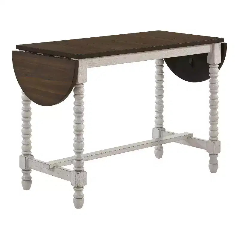 71" Nolte Farmhouse Counter Height Table with Drop Leaf - miBasics