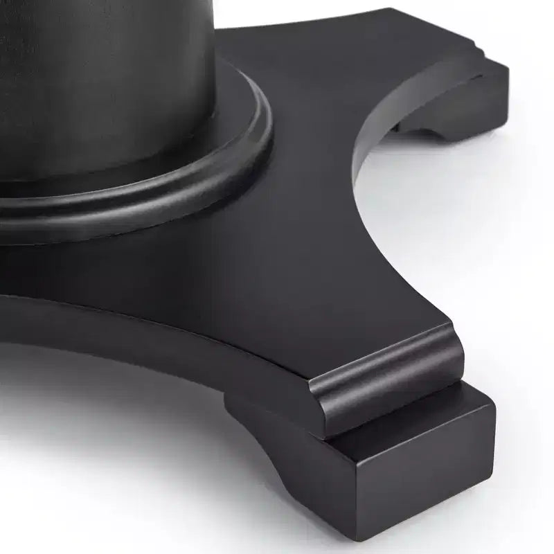 Buylateral Atwood 45" Round Pedestal Dining Table Matte Black