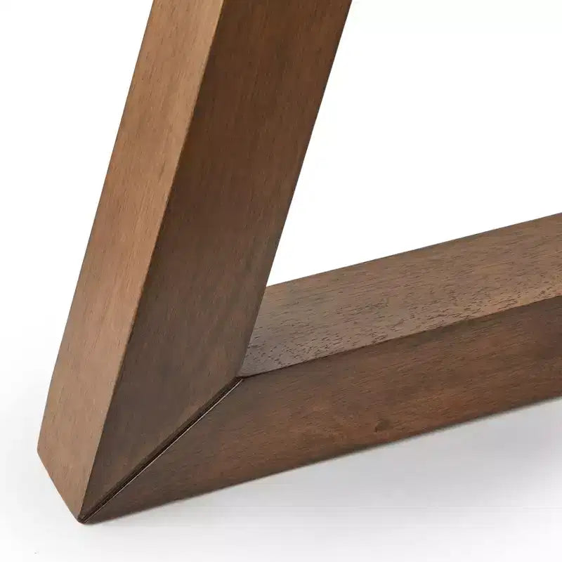 Lifestorey Valissa Modern Oval Trestle Dining Table Walnut