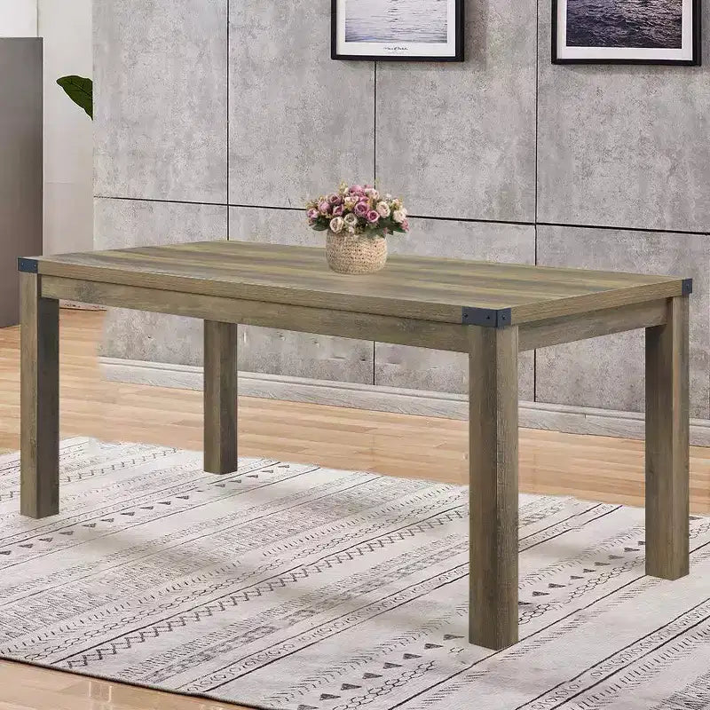 Abiram 71" Dining Tables Rustic Oak - Acme Furniture