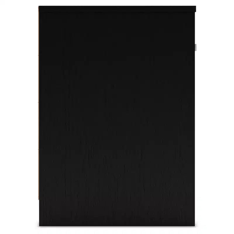 Finch Nightstand Black/Gray: Modern Matte Finish, Open Shelf, Cable Management, MDF & Metal, 22" Tall, Rectangle Shape