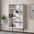 65" Stockholm Bookcase White - Boahaus: Modern Style, 5-Tier Laminate, Anti-Tip, Adult Assembly Required