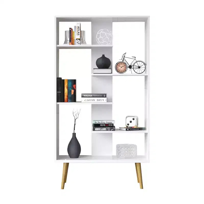 65" Stockholm Bookcase White - Boahaus: Modern Style, 5-Tier Laminate, Anti-Tip, Adult Assembly Required