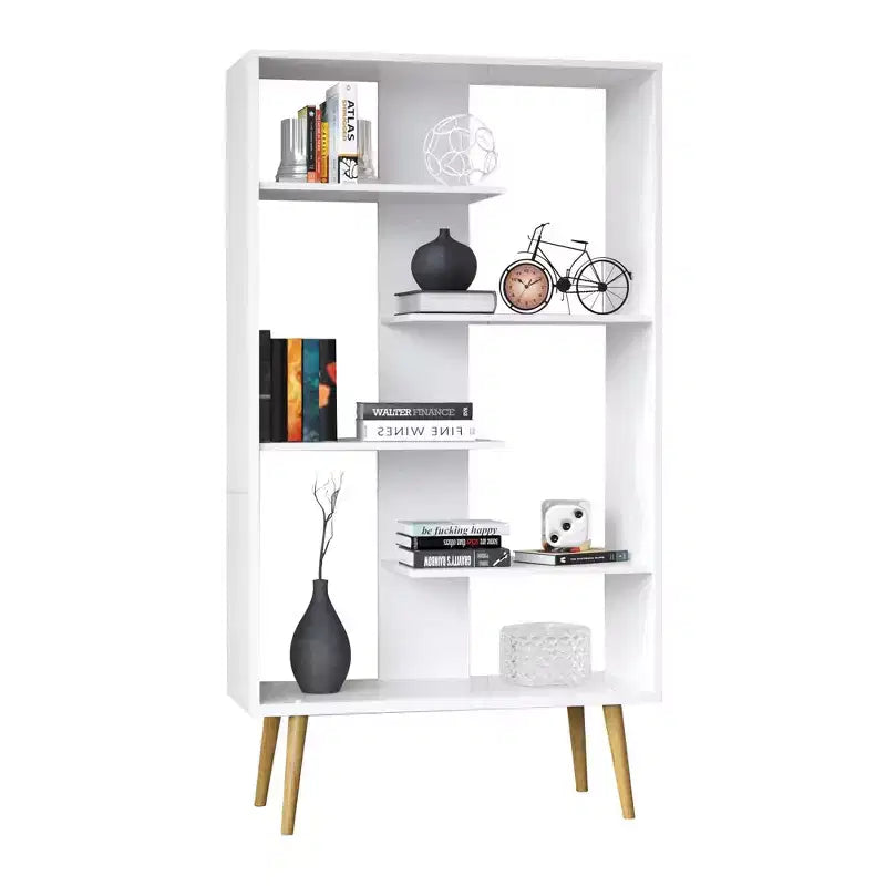 65" Stockholm Bookcase White - Boahaus: Modern Style, 5-Tier Laminate, Anti-Tip, Adult Assembly Required
