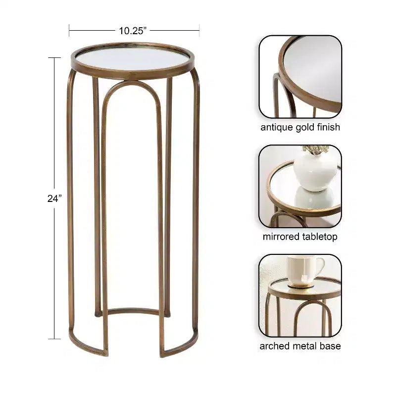 Kate and Laurel Pomeroy Metal Drink Table