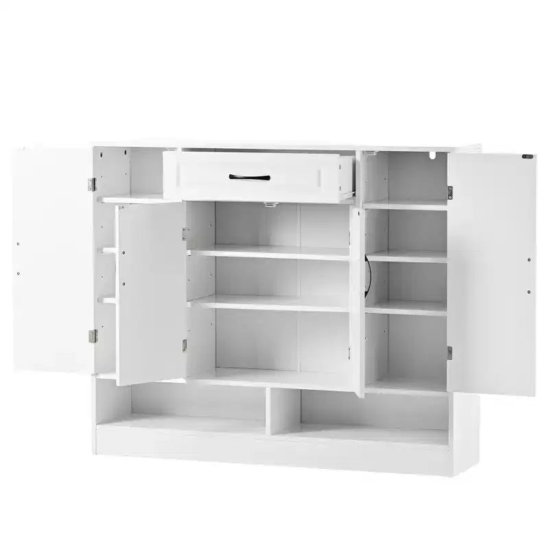 Sleek and Modern Shoe Cabinet With Adjustable Shelves - ModernLuxe