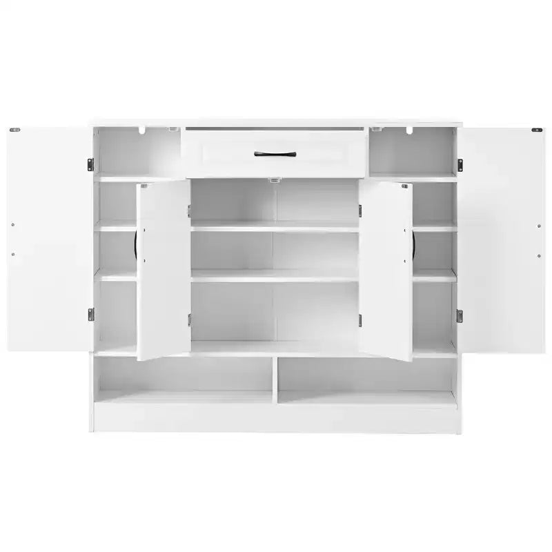 Sleek and Modern Shoe Cabinet With Adjustable Shelves - ModernLuxe