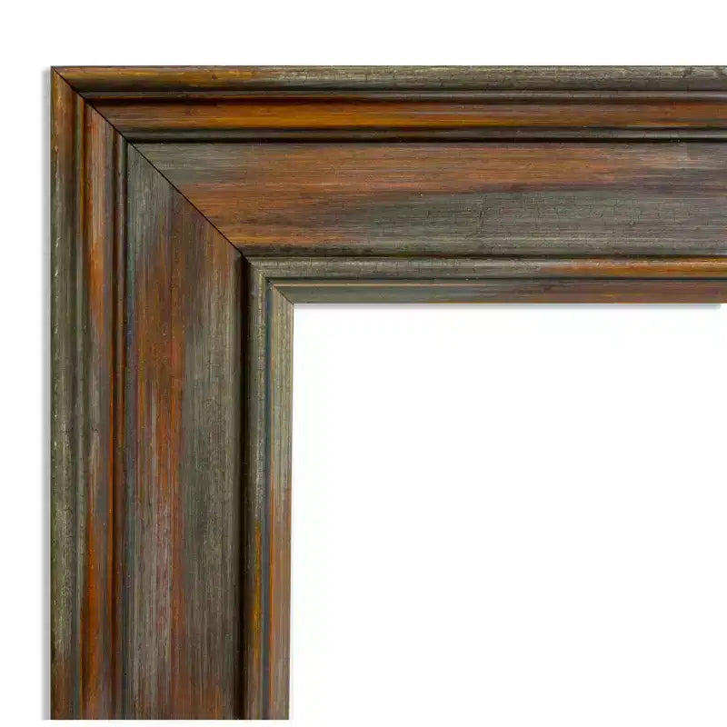 Amanti Art Alexandria Petite Bevel Wood Bathroom Wall Mirror