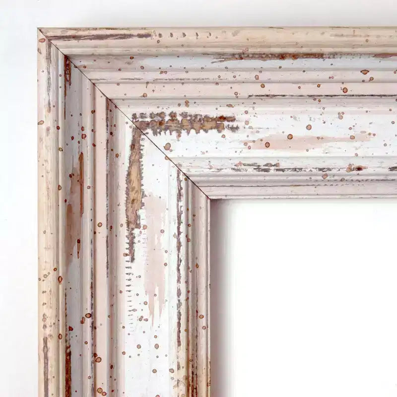 Amanti Art Alexandria Petite Bevel Wood Bathroom Wall Mirror