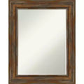 Amanti Art Alexandria Petite Bevel Wood Bathroom Wall Mirror