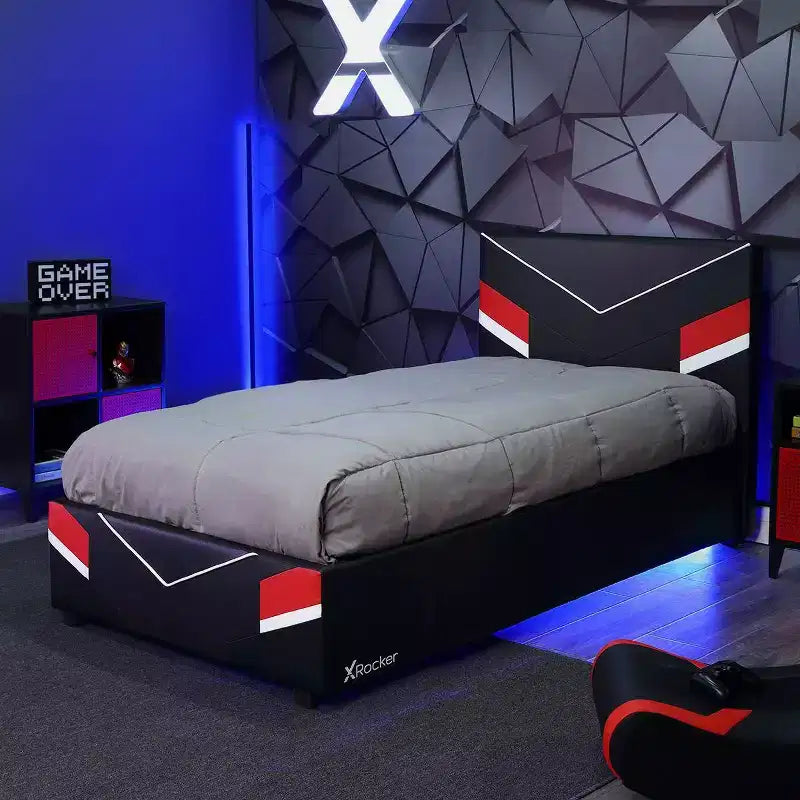 Orion eSports Gaming Bed Frame Black/Red - X Rocker