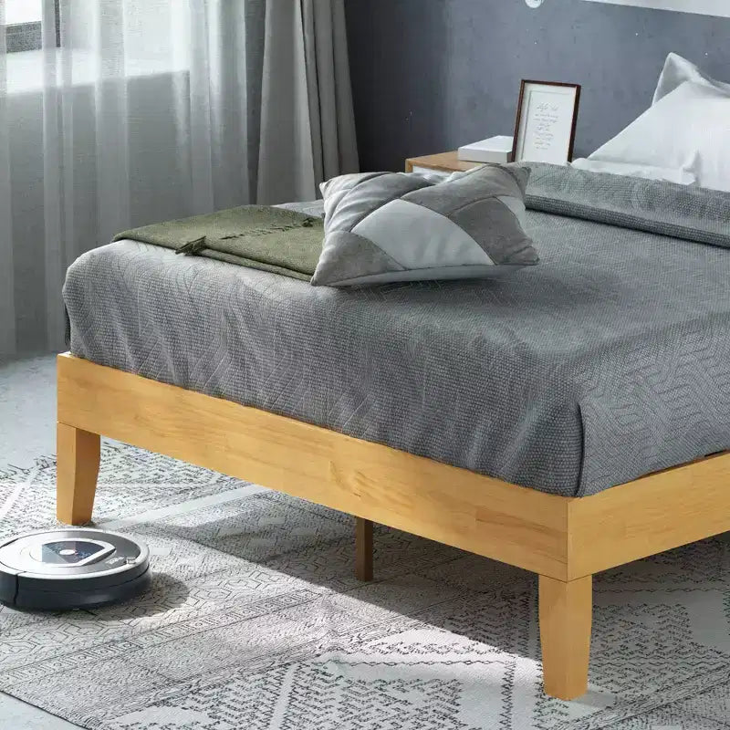 Moiz 14 Deluxe Wood Platform Bed Frame Natural - Zinus
