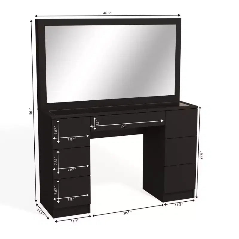 Amalthea Lighted Makeup Vanity - Boahaus