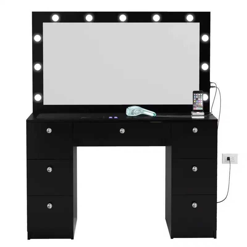 Amalthea Lighted Makeup Vanity - Boahaus