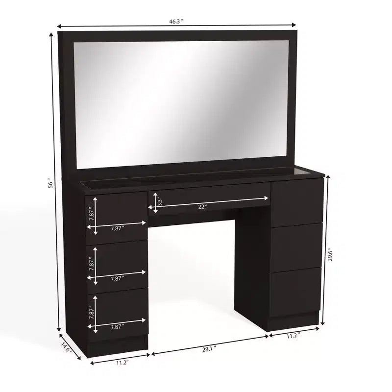 Amalthea Lighted Makeup Vanity - Boahaus