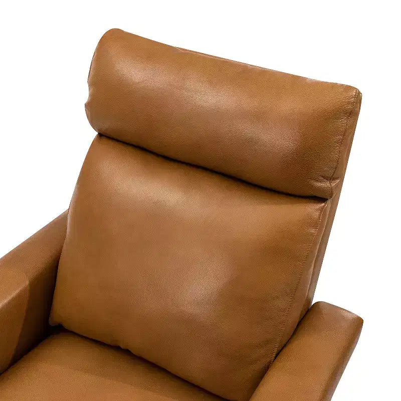Camilo 32.75 Wide Genuine Leather Power Recliner| ART OF LIVING DESIGNS-CAMEL