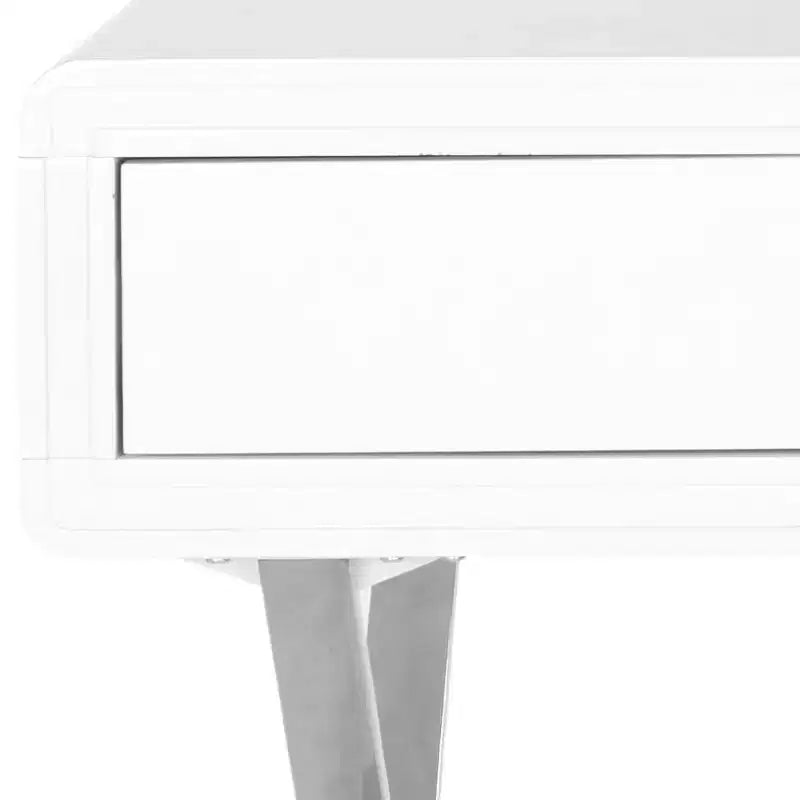 Hanover Desk - FOX2207 - White/Chrome - Safavieh Couture