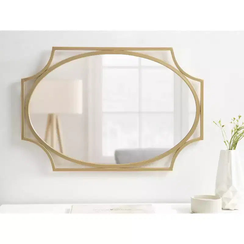 Kate and Laurel Rateau Scalloped Wall Mirror