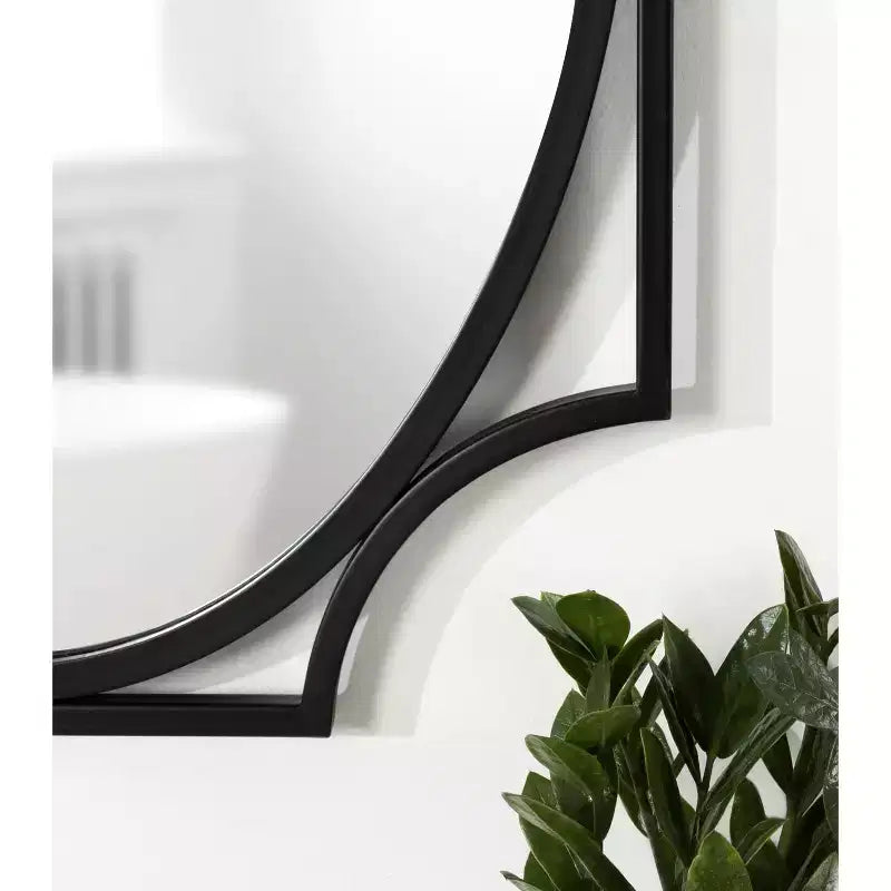 Kate and Laurel Rateau Scalloped Wall Mirror