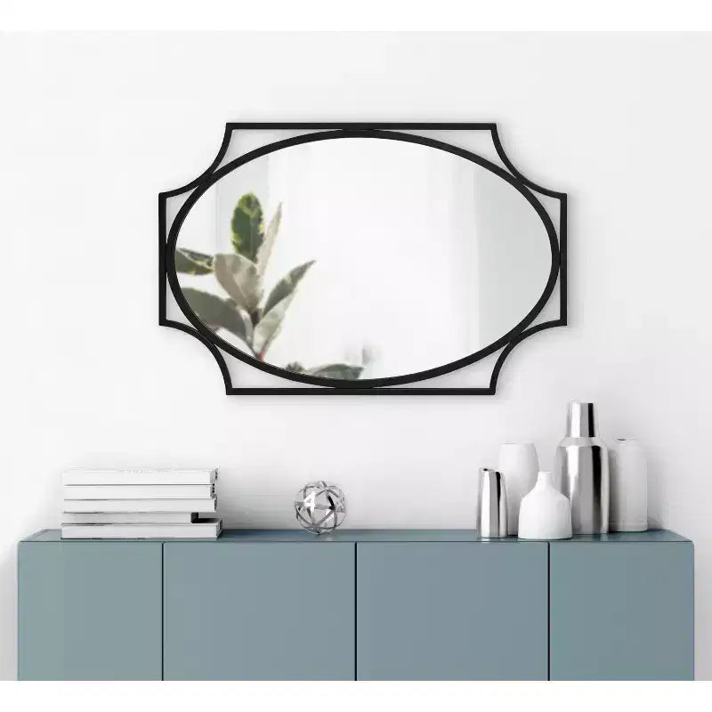 Kate and Laurel Rateau Scalloped Wall Mirror